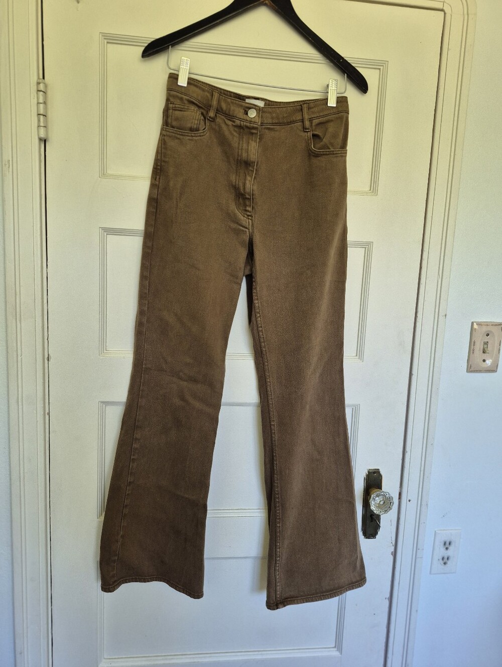 Wilfred Free By Aritzia Brown 97% Cotton Pants Jeans Size 8